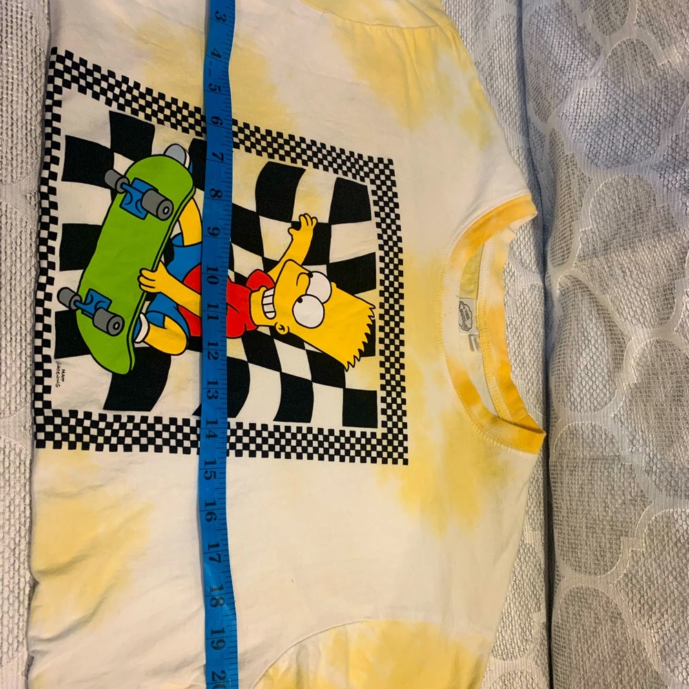 Bart Simpson- Skateboarding Yellow Tye Dye Tee Tshirt Sz:M The Simpson- unisex - Picture 4 of 12